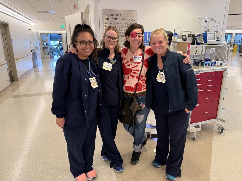 Me at UCLA Hospital 3yr rebirth 2/6/2025 with gratitude to amazing nurses that helped to save my life.